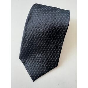 Hickey Freeman Made in USA Silk Men's Neck Tie Steel Blue Silver SG